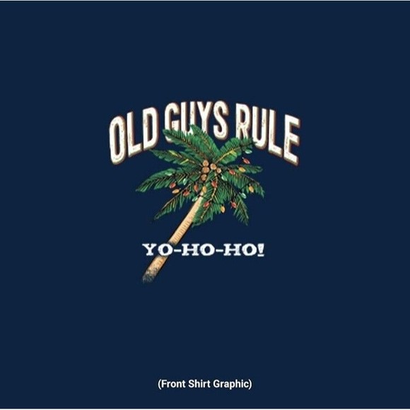 Old Guys Rule T Shirt for Men ~ Yo-Ho-Ho ~ Med. Navy ~ Dads Holidays Shirt ~ New - Picture 5 of 14